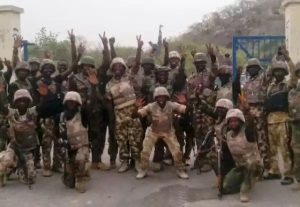 Nigerian Army Celebrate As They Capture Gwoza