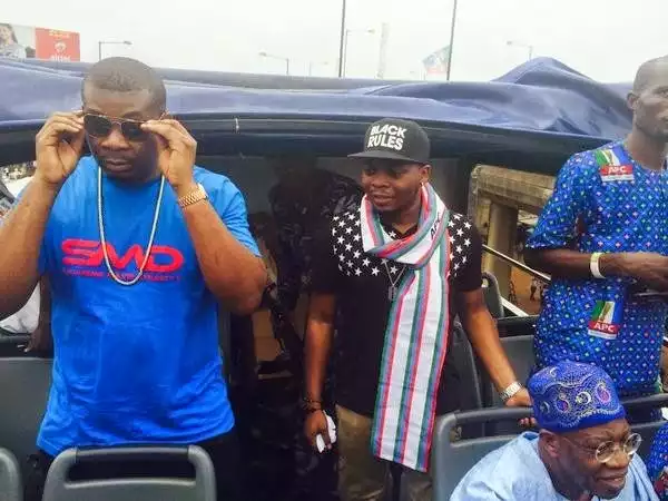 Olamide and Don Jazzy at The APC Presidential Rally In Lagos