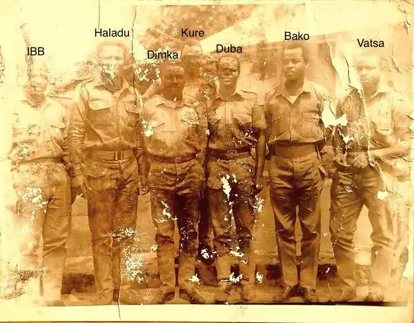 Old Photo Of General Babangida, Lt. Col Dimka And Their Coursemates As Cadets