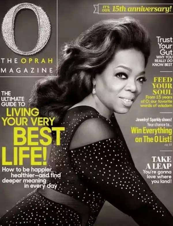 Oprah Winfrey Covers O Mag With Beautiful Photos As She Celebrates Her 15th anniversary