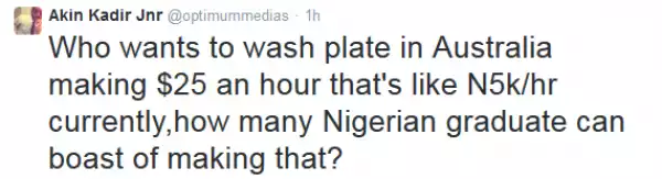 Over N600k per month to wash dishes in Australia? Twitter user tells a story   hilarious responses from Nigerians