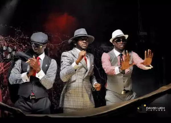 P-Square & J-Martins Looking Dapper In Suits On Set Of New Music Video