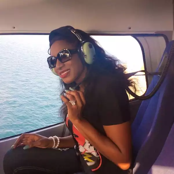 PHOTOS: Helicopter ride is latest in Chika Ike’s Dubai tour