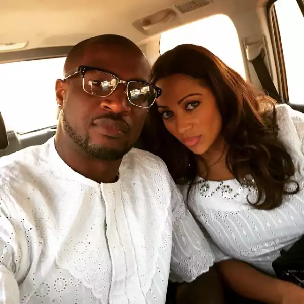 Peter ‘P-Square’ & Wife Lola Okoye In Anambra For Dad’s Burial