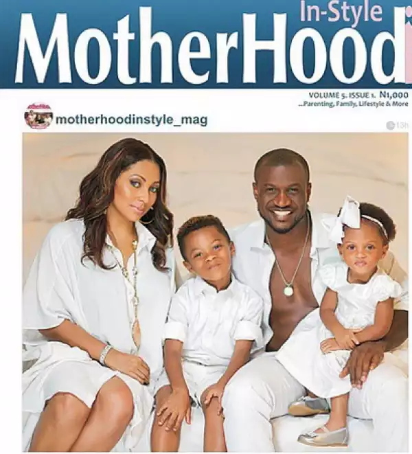 Peter & Lola Okoye and their kids cover Motherhood In-Style mag
