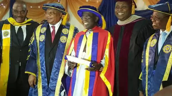 Photo: Adeleke University Awards Tinubu Honorary Doctorate Degree