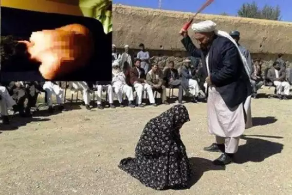 Photo: Female Afghan Activist Posts N*de Photo In Protest Against The Public Lashing Of A Woman Accused Of Adultery