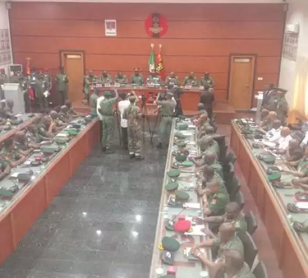 Photo: Former Chief Of Army Staff, Minimah Hands Over To New COAS