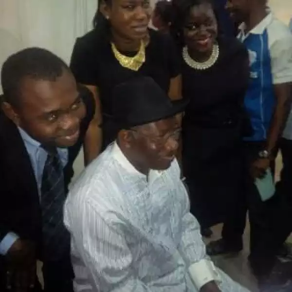 Photo: Goodluck Jonathan Spotted Inside First Bank In Abuja To Do His BVN 