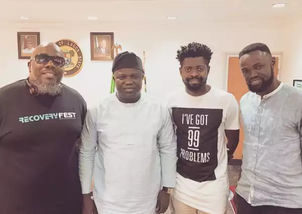 Photo: Governor Ambode Poses With Basketmouth And Others