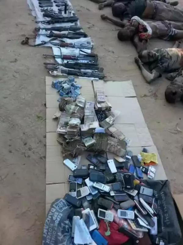 Photo: Guns, Bundles Of Money, Phones, Corpses Found In Boko Haram