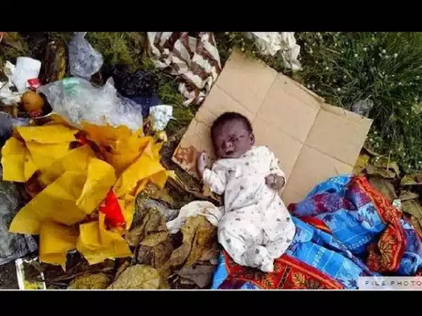 Photo: Heartless Mother Throws Her 3-Day-Old Baby Into Dustbin In Edo 