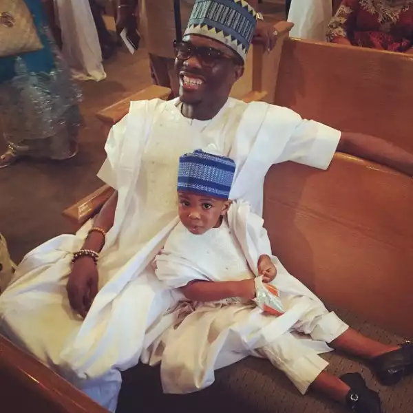 Photo: Julius Agwu Steps Out With Son In Matching Outfit After Surgical Operation