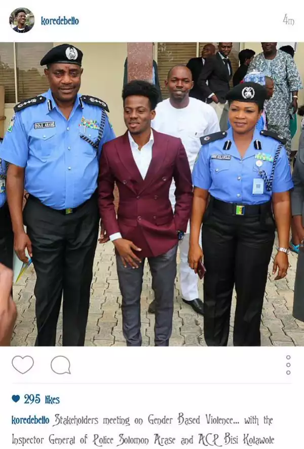 Photo: Korede Bello Meets The Inspector General Of Police