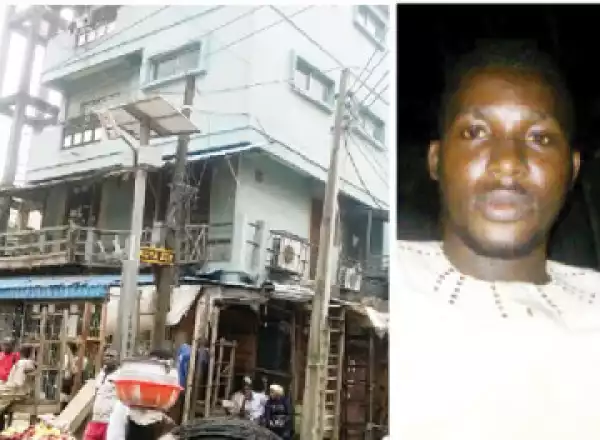 Photo: Landlord Sets Tenant Ablaze In Lagos, Pushes Him Down From 3 Storey Building