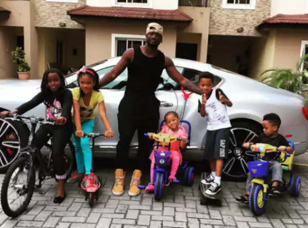 Photo: Peter Okoye Poses With His Beautiful Kids
