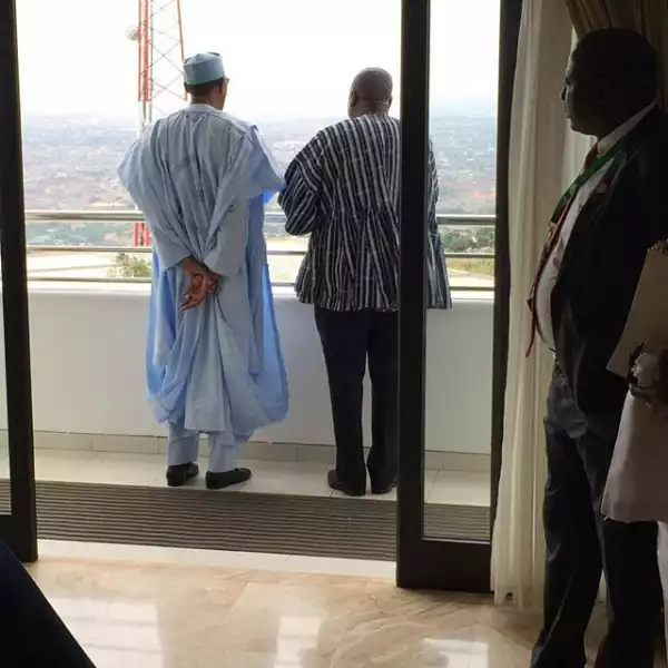 Photo: President Buhari With President Mahama In Ghana Today