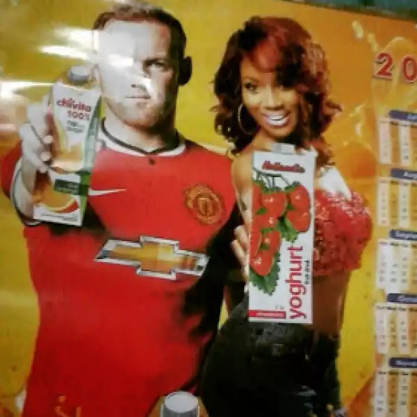 Photo: Seyi Shay Stands Next To Wayne Rooney In New Hollandia Advert