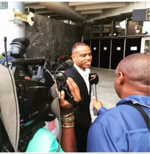 Photo: Sunday Oliseh Arrives Nigeria