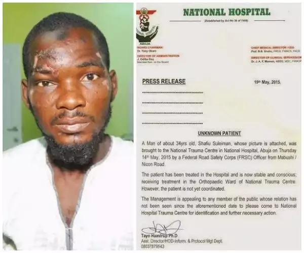 Photo: Unknown Patient In National Hospital, Abuja