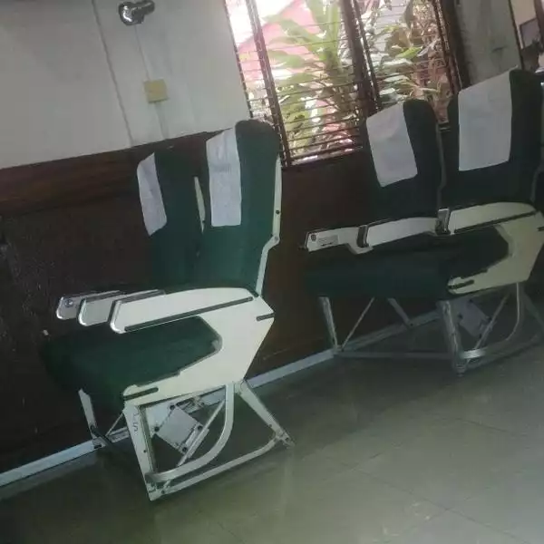 Photo: Visitor Spots Sitting On Airplane Seats At A Lagos Hospital