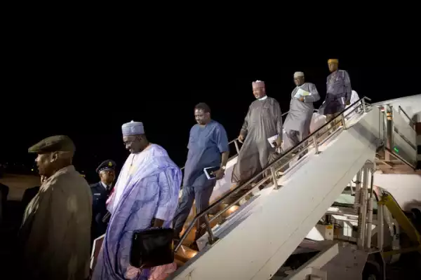 Photo Of Amaechi & Fayemi As They Arrive New York With President Buhari