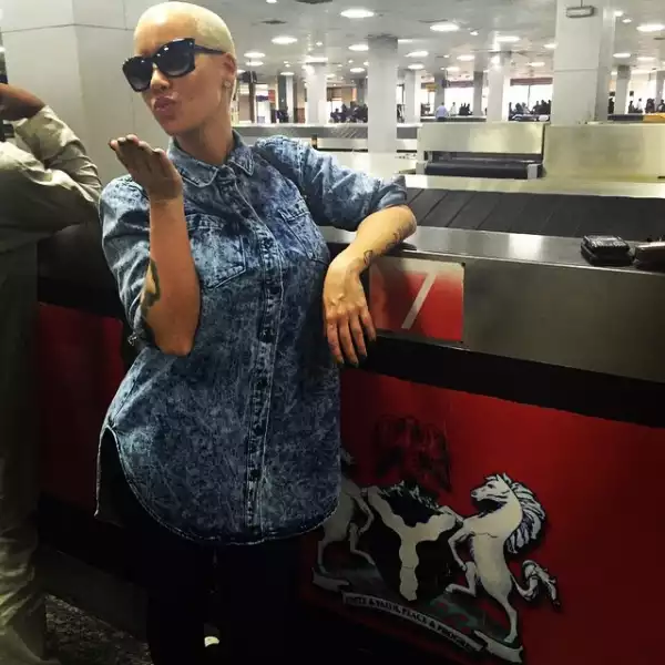 Photo Of Amber Rose In Lagos As Vixen lands For D’banj’s Anniversary Event
