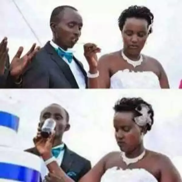 Photo Of Angriest Bride Ever: Did they force her to marry him? Lol