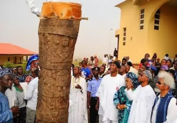 Photo Of The World’s Tallest Drum In Osun State