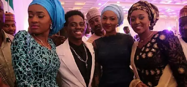 Photos: Korede Bello Pictured With Buhari’s Beautiful Daughters