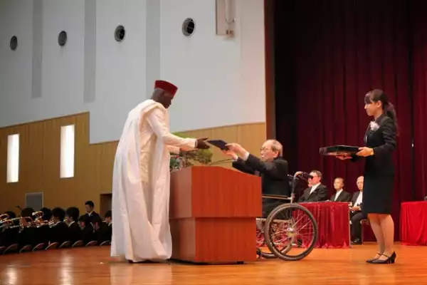 Photos: Nigerian Graduates With 1st Class & As Best All Round Student In Japan