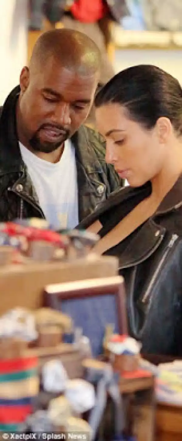 Photos: Pregnant Kim K And Kanye West Shop For Baby Clothes