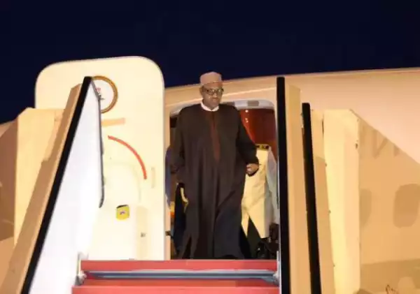 Photos: Pres. Buhari Arrival In Nigeria After Attending AU Summit