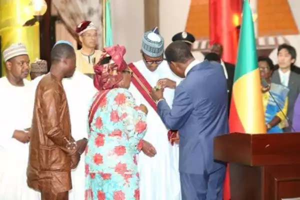 Photos: Pres. Buhari Decorated With Rep. Of Benin