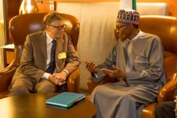 Photos: President Buhari Meets Wiith Bill Clinton And Bill Gates In New York 