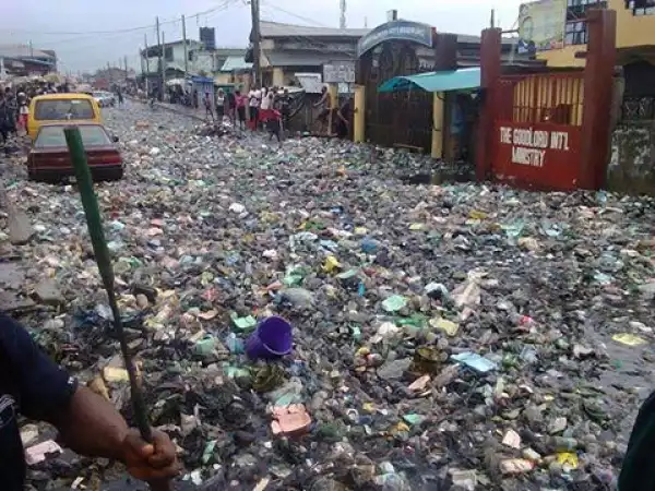 Photos: See How The Street Of Ajegunle Looks Like After Heavy Rainfall