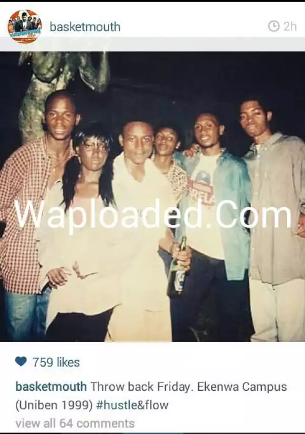 Picture of Basket Mouth at Uniben at the year 1999