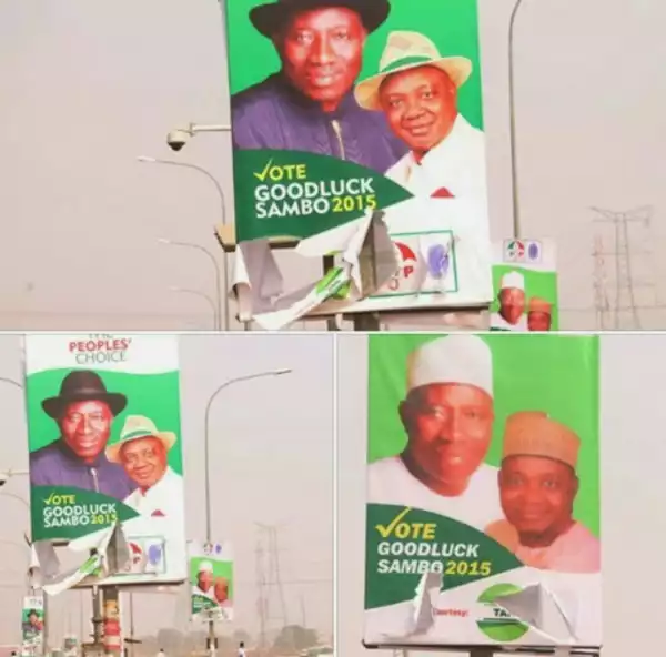 President Jonathan Orders Removal Of Jonathan/Sambo Campaign Billboards,Banners & Posters