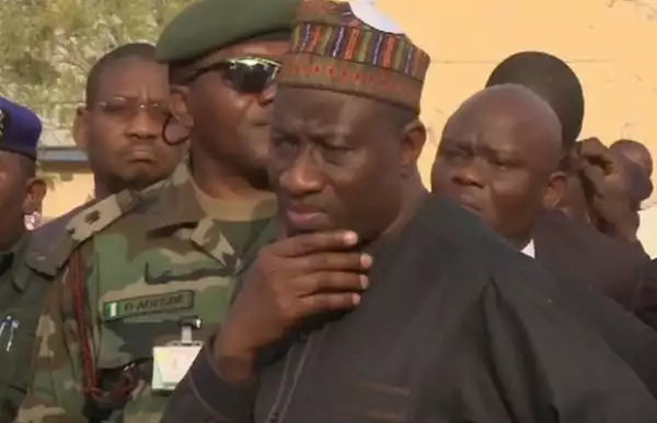 President Jonathan Visits Synagogue Collapsed Building Site