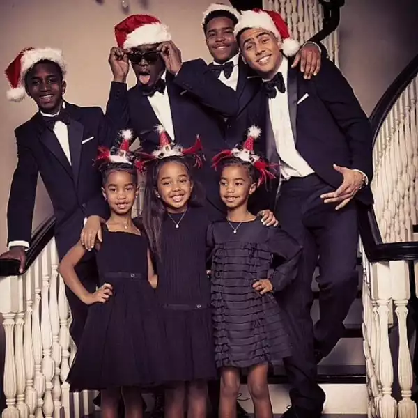 Sean Diddy Comb Releases Vintage Family Christmas Card