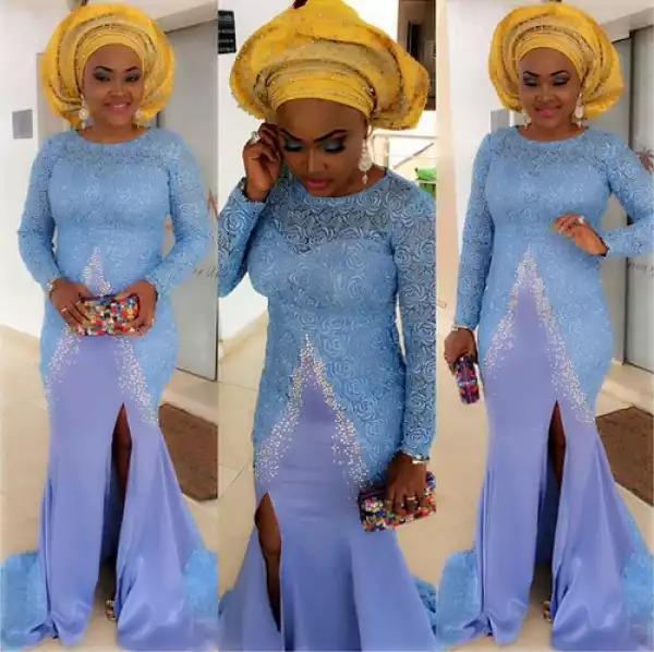 See Actress Mercy Aigbe’s Outfit To Her Father-In-Law’s Burial