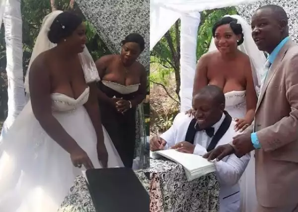 See How This Bride Recklessly Put Her Privates On Public Display On Her