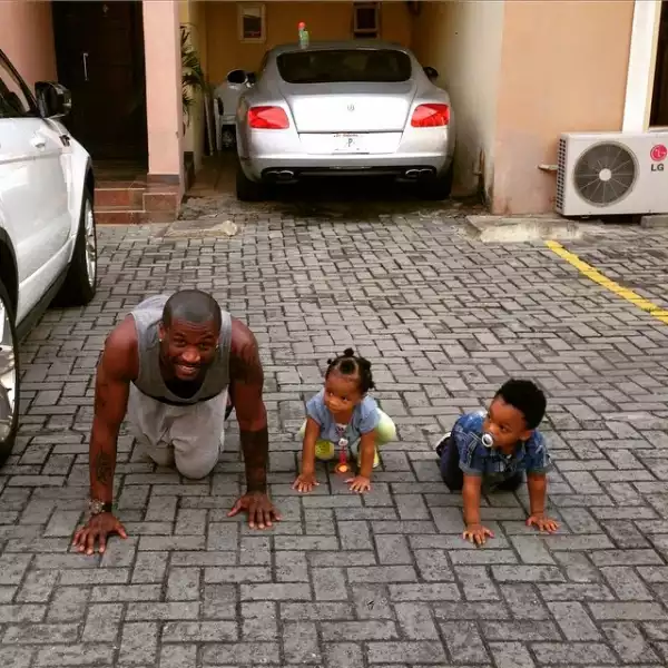 See Photo of Peter Okoye & Kids Goofing Around