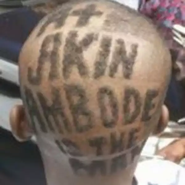 See what a die-hard supporter of Akinwunmi Ambode did to his hair