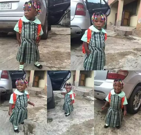 Seun Kuti Shares Photos Of His Daughter On Her First Day In School