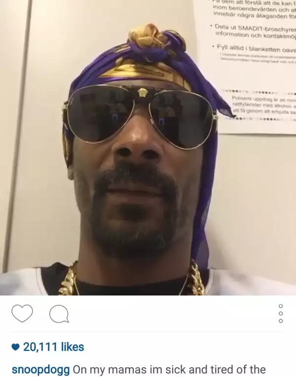 Singer Snoop Dogg Arrested In Sweden