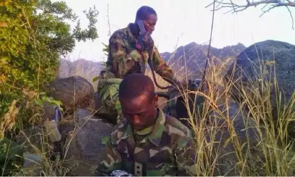 Soldiers Fighting Boko Haram In The Sambisa Forest By Make Receive Call