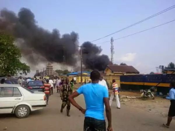 Tanker explosion at Police HQ in Port Harcourt