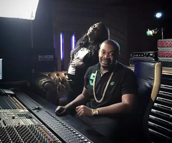 Tiwa Savage Rocks Baby Bump As She Works In The Studio With Don Jazzy