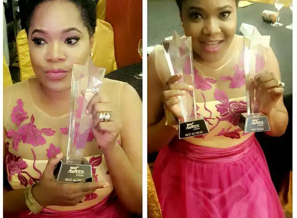 Toyin Aimakhu Wins ‘Best Actress’, ‘Best Movie’, Says She Owe It All To Support From Her Husband